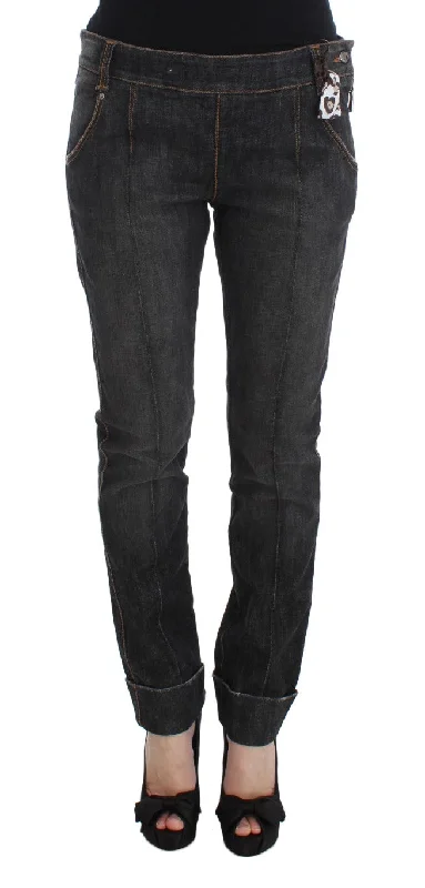 Chic Slim Fit Gray Wash Jeans Chic Ripped Jeans