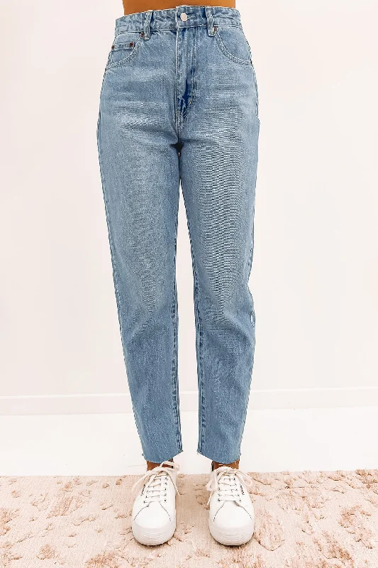 Hi Taper Jean Prospect Blue Comfortable Drawstring Waist Jeans