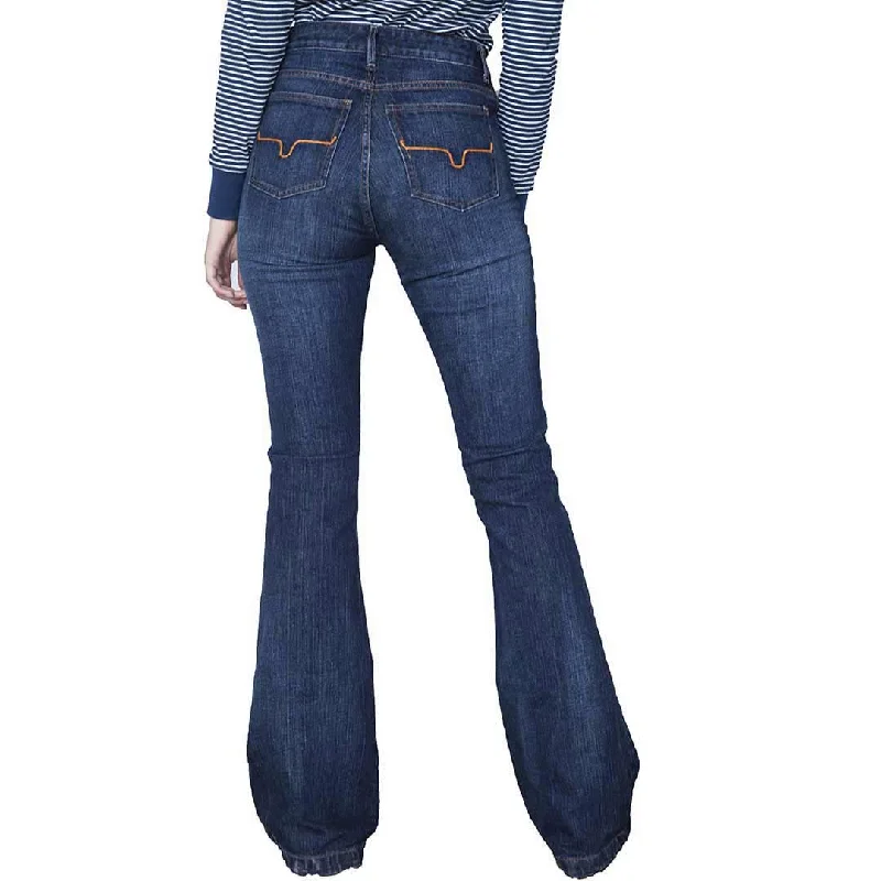 Kimes Ranch Women's Jennifer Flare Leg Jeans Cozy Relaxed Fit Denim Jeans