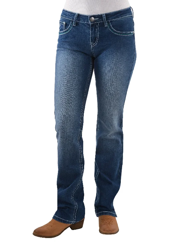 Pure Western Ladies Camila Straight Leg Jean - 34" Leg - PCP2212503 - ON SALE Fashionable Distressed Jeans