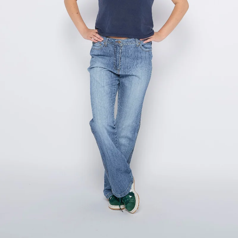 Straight Leg Jeans - W32" L29" Elegant High-Waisted Flared Jeans