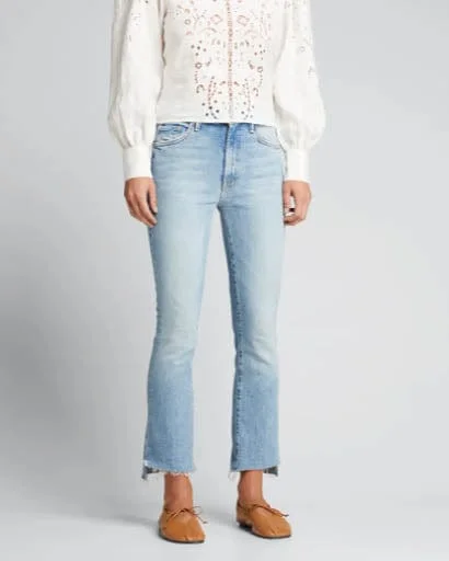 "The Insider Crop Step Fray" Jeans in "I Confess" Trendy Paperbag Waist Jeans