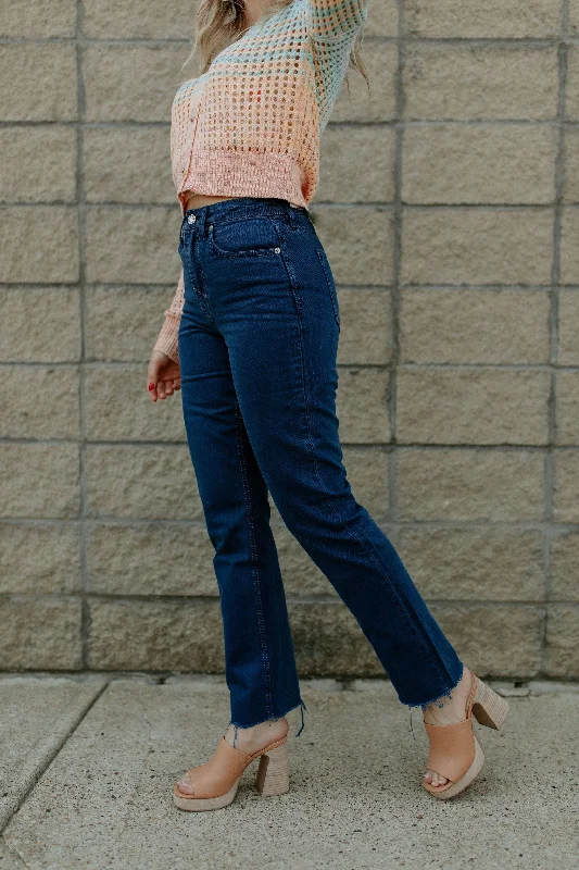 The Willa Vintage Mom Fit Jeans - Ultramarine Stylish Relaxed Fit Skinny Jeans