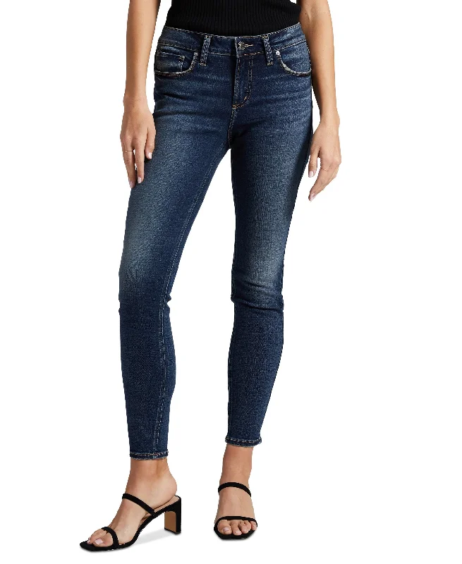 Women's Elyse Mid-Rise Skinny Jeans Trendy Cut-Off Denim Shorts