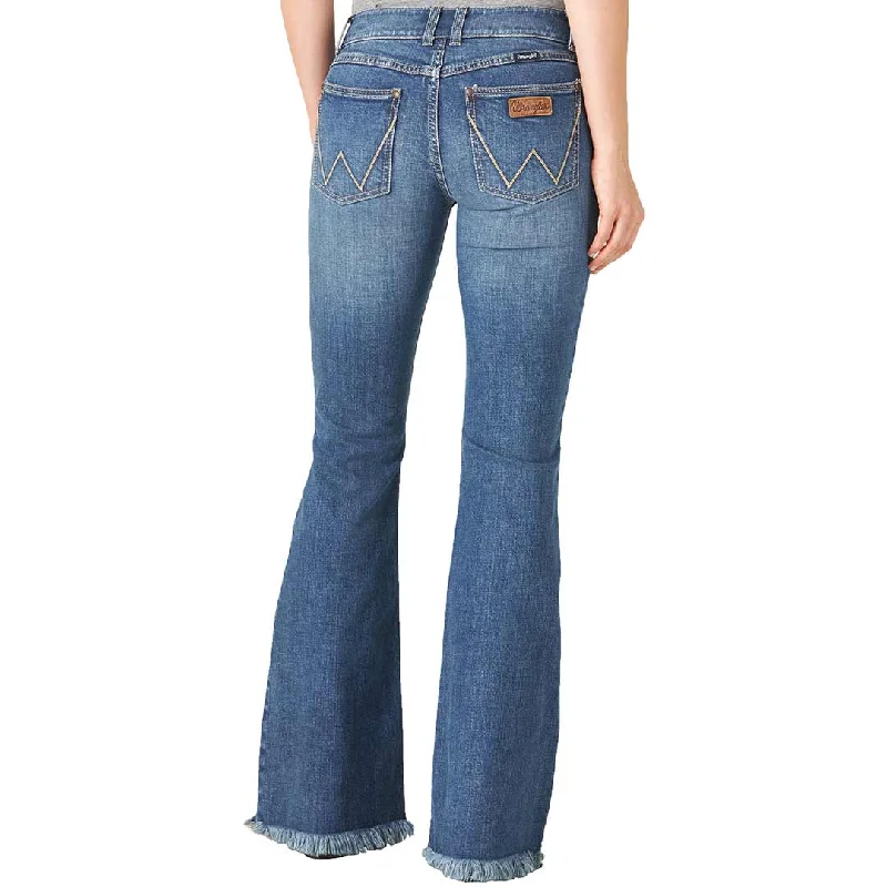 Wrangler Women's Retro Mae Flare Leg Jeans Fashionable Jeggings Style Jeans