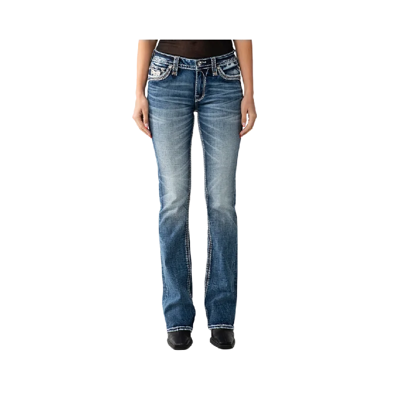 Rock Revival Women's Yucca Bootcut Jeans Chic Cropped Jeans