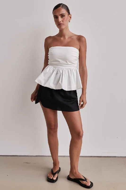 Addison Linen Skirt (Black) tulle skirt dreamy