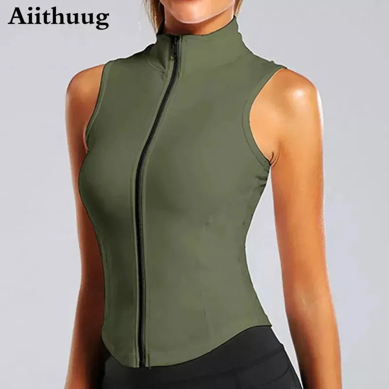 Aiithuug Athletic Zip Up Sweat Vest Jacket Lace Jacket Ribbed Jacket Sequined Jacket Aiithuug Athletic Zip Up Sweat Vest Jacket Lace Jacket Ribbed Jacket Sequined Jacket