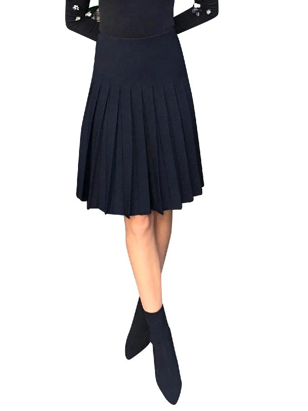 Apparalel Knit Pleat Infinity Skirt satin skirt smooth