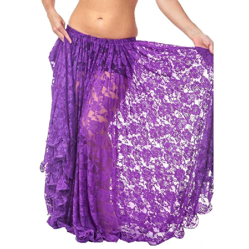 Belly Dance Full Circular Lace Skirt | ROSEIH pencil skirt chic