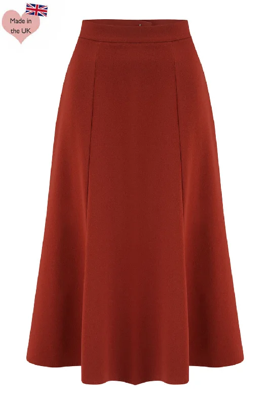 Bette Midi Skirt in Rust wool skirt sturdy