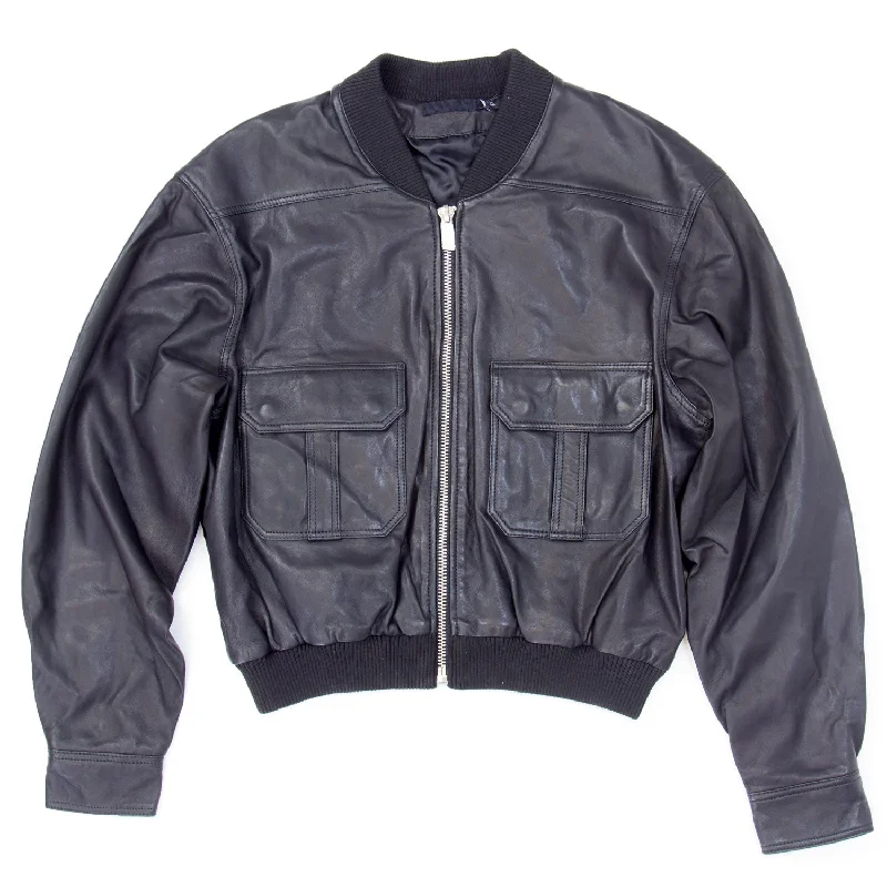 BLK DNM Women's Black Leather Jacket 37 #WKL6301 $895 NWT Front Pockets Side Pockets Patch Pockets BLK DNM Women's Black Leather Jacket 37 #WKL6301 $895 NWT Front Pockets Side Pockets Patch Pockets