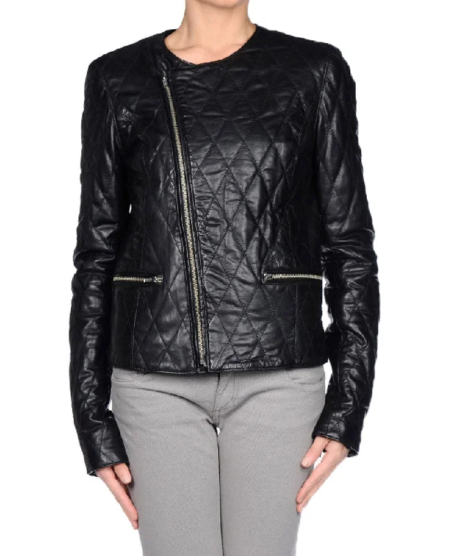 BLK DNM Women's Leather Jacket 41, Black, Medium Mesh Jacket Canvas Jacket Denim Jacket BLK DNM Women's Leather Jacket 41, Black, Medium Mesh Jacket Canvas Jacket Denim Jacket