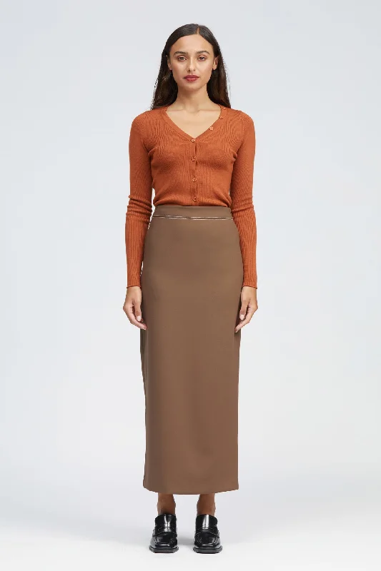 Jutro Skirt Brown slim fit skirt