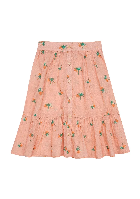 Kora Skirt - Tropical Peach Day Dream wool skirt warm