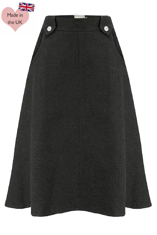 Monroe Skirt in Black Denim lightweight skirt design