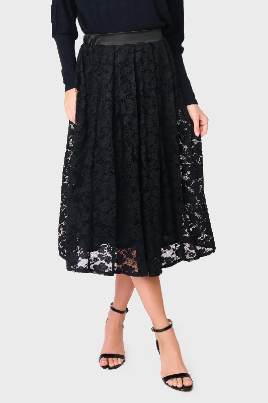 Party Lace Midi Skirt casual skirt length