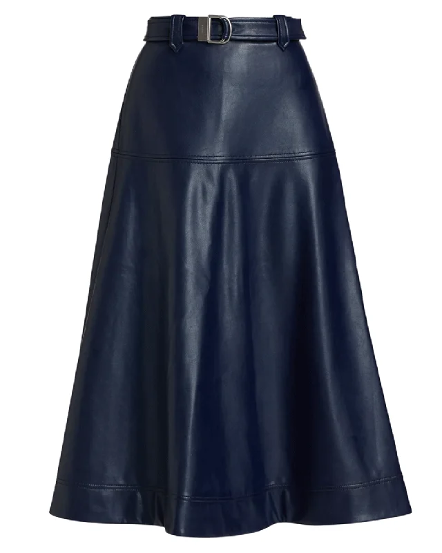 Midnight Mayson Belted Skirt chiffon skirt lightweight