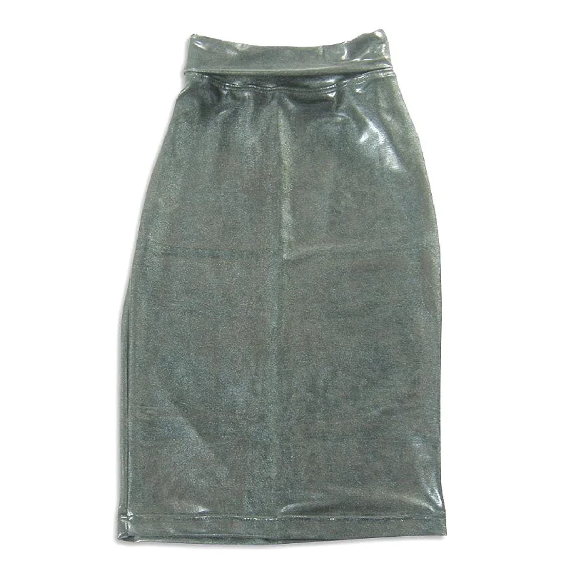 So Nikki - Big Girls' Pleather Skirt button skirt front