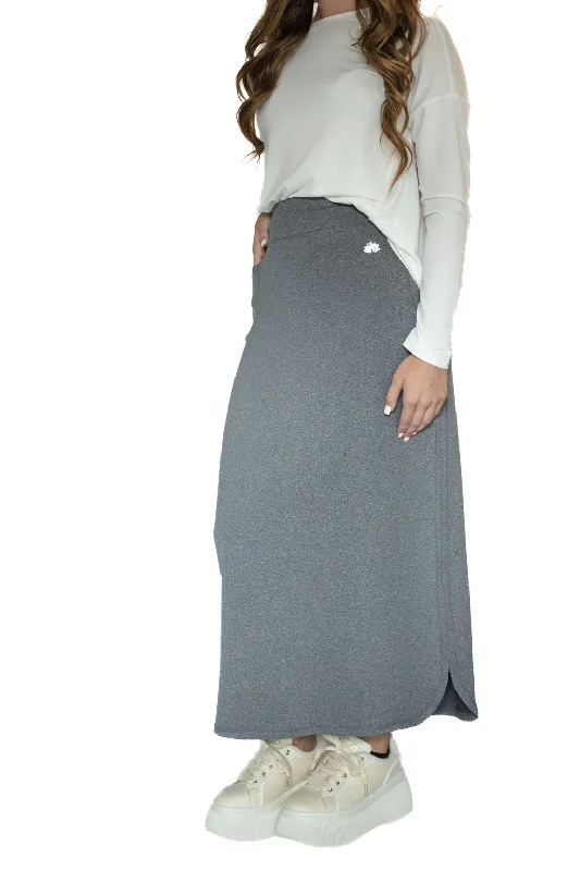 Sport Pocket Skirt 35" - Heather Grey velvet skirt plush