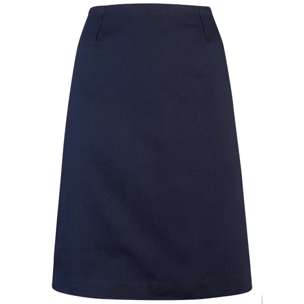 Straight Pique Skirt in Navy velvet skirt luxury