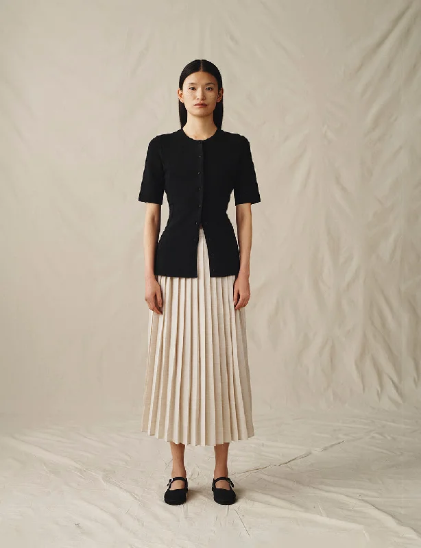 The Pleated Skirt denim skirt stylish