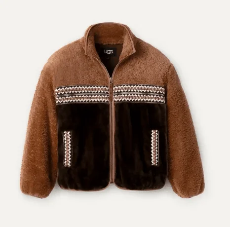 Ugg Women's Marlene Sherpa Jacket Heritage Braid Wool Jacket Cashmere Jacket Tweed Jacket Ugg Women's Marlene Sherpa Jacket Heritage Braid Wool Jacket Cashmere Jacket Tweed Jacket