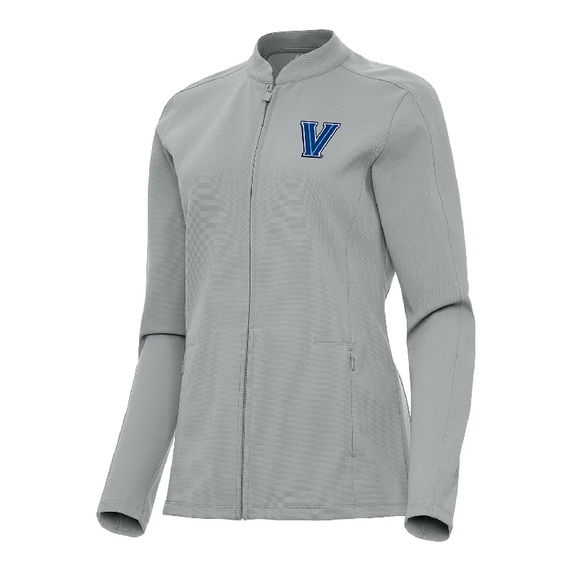 Ladies Villanova Wildcats Regard Full Zip Grey Jacket Denim Jacket Leather Jacket Suede Jacket