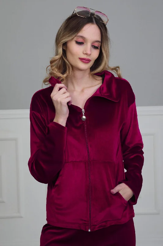 Luxurious Velvet Sweatshirt for Women High Quality Casual Loungewear Long Sleeve Soft Casual Velour Zip Jacket for Everyday Wear,SW-2 Front Pockets Side Pockets Patch Pockets Luxurious Velvet Sweatshirt for Women High Quality Casual Loungewear Long Sleeve Soft Casual Velour Zip Jacket for Everyday Wear,SW-2 Front Pockets Side Pockets Patch Pockets