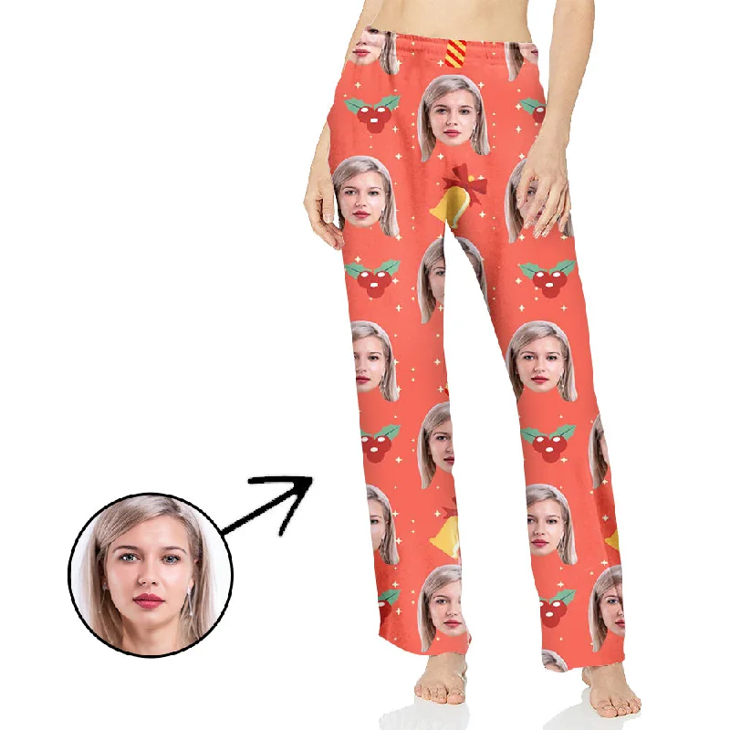 Custom Photo Pajamas Pants For Women Bell And Candle Formal Stretch Pants