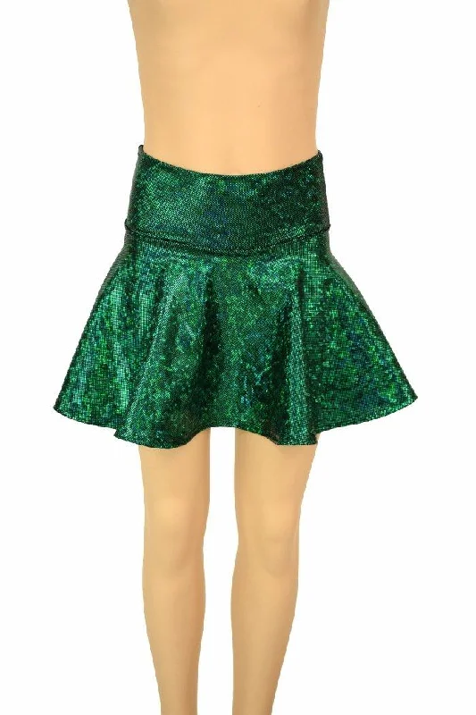 Green Kaleidoscope Kids Skirt or Skort lightweight skirt design