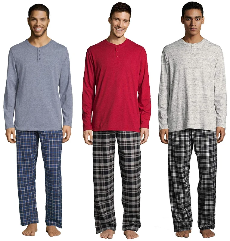 Hanes Men's Pajamas EcoSmart Flannel Plaid Pants Sleep Set Super Comfy PJs Comfortable Maternity Pants