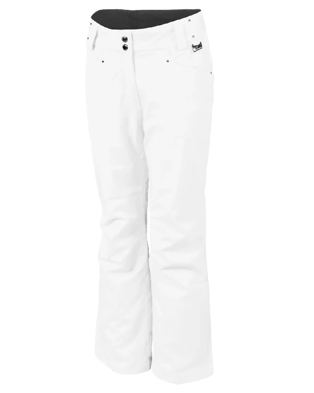 Karbon Pearl II Short Diamond Tech Women's Snow Pants - Arctic White Comfortable Jogging Pants