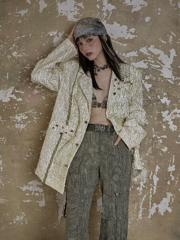 Loose Oversize Lazy Niche Texture Jacket Snapped Jacket Toggled Jacket Drawstring Jacket Loose Oversize Lazy Niche Texture Jacket Snapped Jacket Toggled Jacket Drawstring Jacket