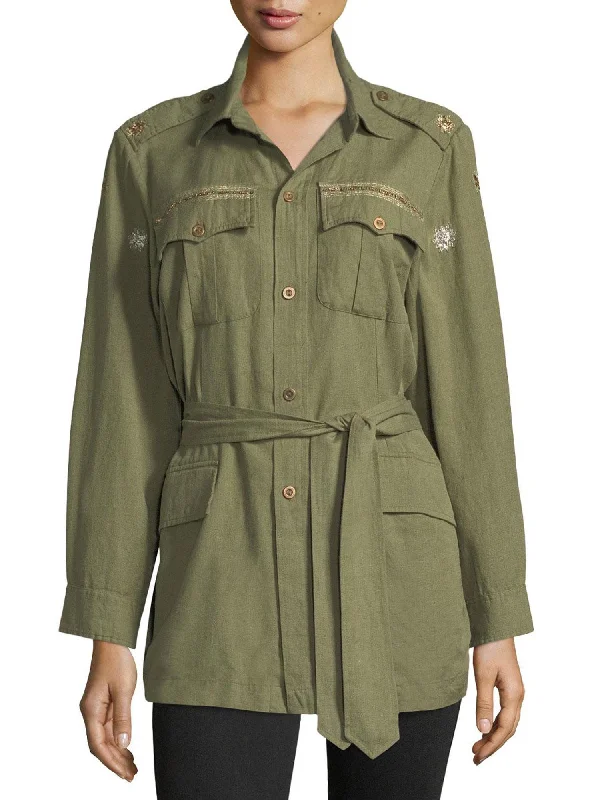LOVESHACKFANCY Women's Army Green Marrakesh Beading Army Jacket $265 NWT Herringbone Jacket Checkered Jacket Solid Jacket LOVESHACKFANCY Women's Army Green Marrakesh Beading Army Jacket $265 NWT Herringbone Jacket Checkered Jacket Solid Jacket