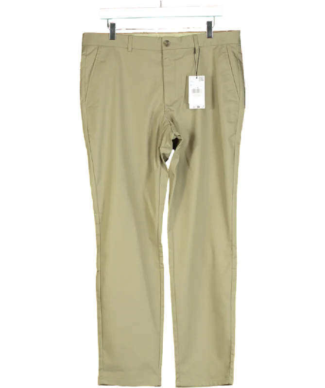 MANGO Green Slim Fit Lyocell Pants W34 Lightweight Jogger Pants