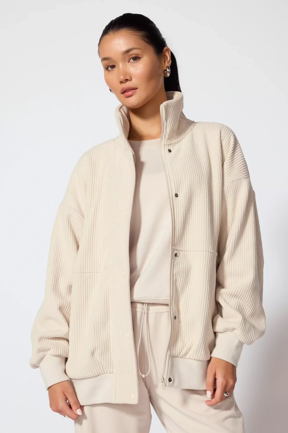 MPG Sport Women Aura Cropped Jacket - STONE Appliqued Jacket Beaded Jacket Sequined Jacket MPG Sport Women Aura Cropped Jacket - STONE Appliqued Jacket Beaded Jacket Sequined Jacket