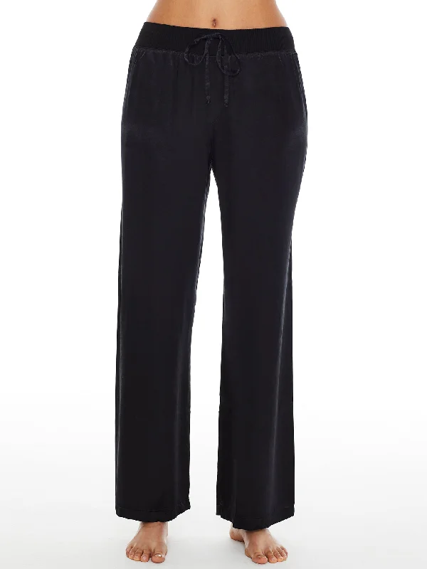 PJ Harlow Women's Jolie Satin Lounge Pants Soft Stretch Pants