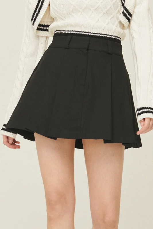 Sienna Kick Pleats Skirt lace skirt romantic