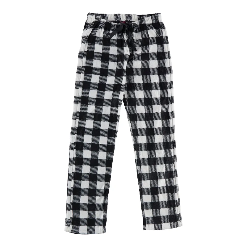 Woman's Micropolar PJ Pants Fashionable Button-Up Pants